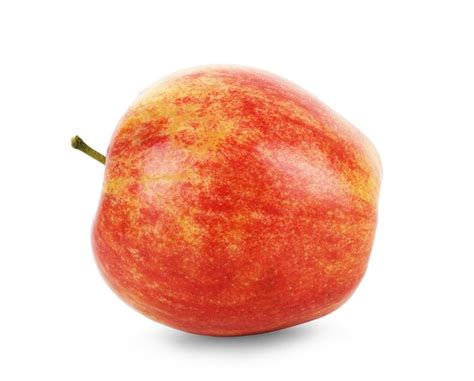 Manzana Roja Fresca Aislada En Blanco Con Trazado De Recorte Foto