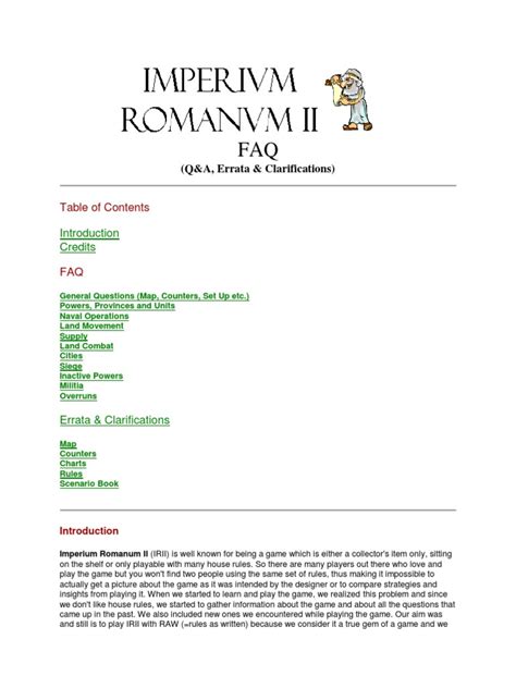 Imperium Romanum Ii Faq Pdf Siege Roman Empire