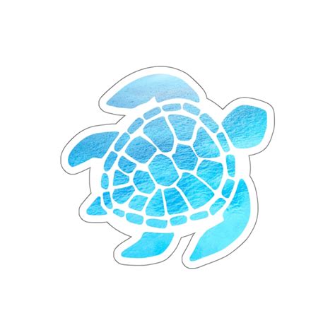 Ocean Sea Turtle Vsco Sticker Beach Wave Watercolor Blue Laptop Vinyl