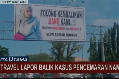 Tak Terima Wajahnya Dibuat Baliho Sebagai Penipu Pemilik Travel Lapor