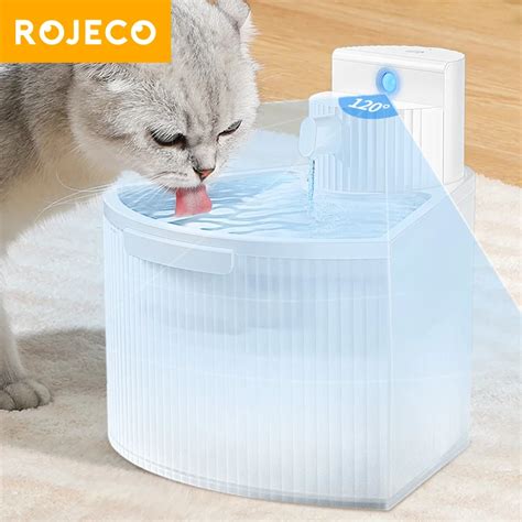 Rojeco Fontaine Eau Sans Fil Pour Chats Et Chiens Abreuvoir Capteur