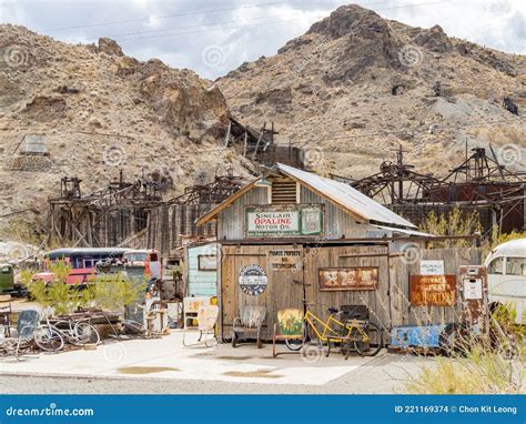 Abandoned Retro Building Of The Nelson Ghost Town Editorial Stock Image