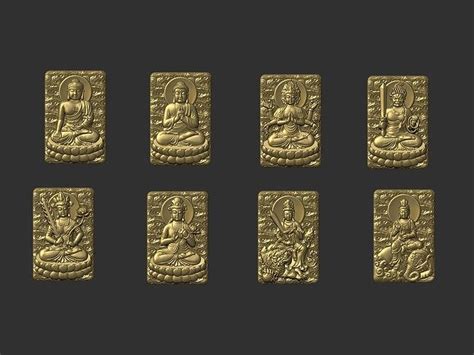 Eight Buddhas 3D Model 3D Printable CGTrader