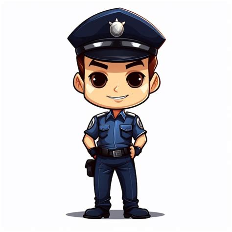 Vector De Dessins Anim S D Officier De Police Vecteur Premium