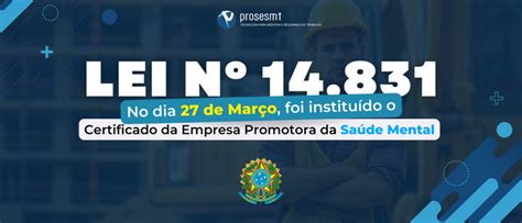 Lei N Institui O Certificado Empresa Promotora Da Sa De