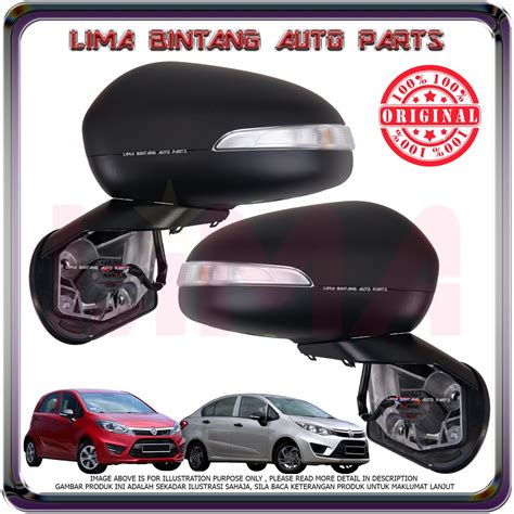 Proton Iriz Persona VVT Side Mirror Fullset Cermin Sisi Original