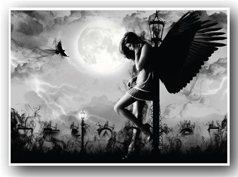 Dark Sad Angel Gothic Fallen Angel Poster Art Print A3 A4 Sizes Buy 2