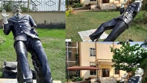 Cameroun Le Monument Samuel Eto O Vandalis Sa Popularit En Chute Libre