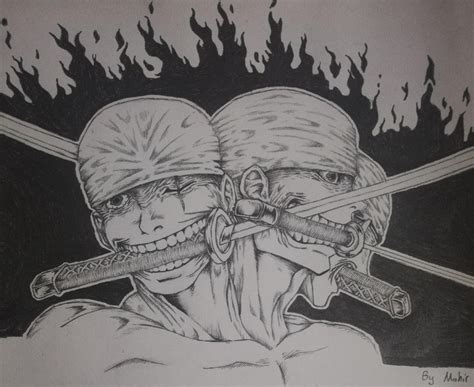 Zoro Ashura Form Drawing By Me Ronepiece