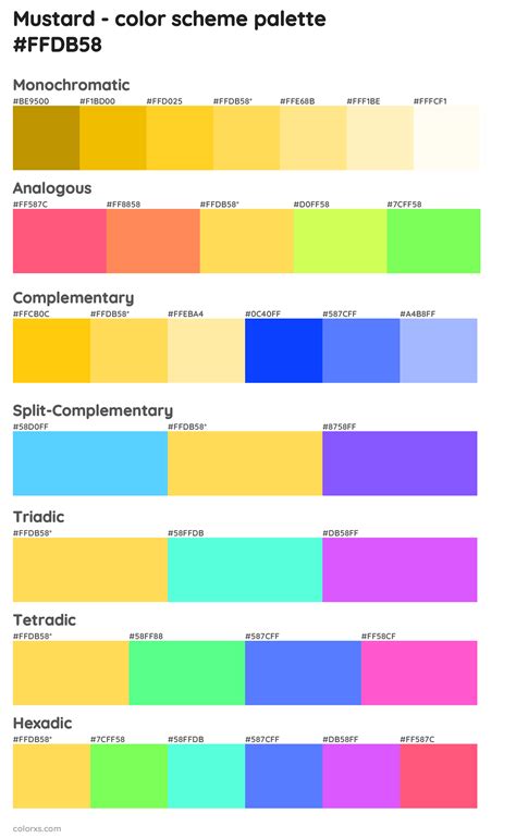 Mustard Color Palettes