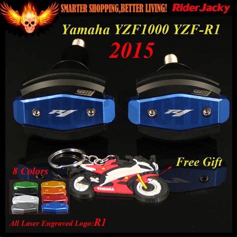 Cnc Blue Motorcycle Frame Slider Anti Crash Protector For Yamaha Yzf R