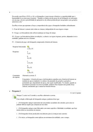 Question Rio I Jogos E Jogos E Brinquedos Na Inf Ncia