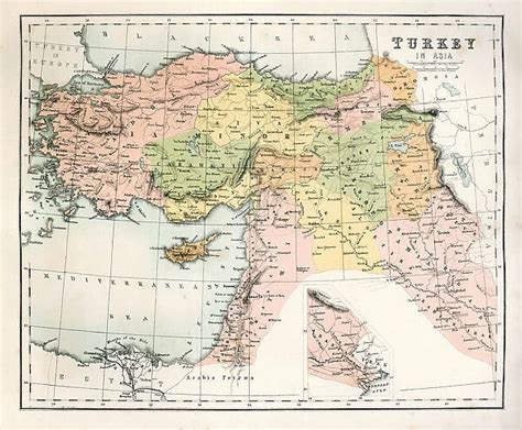 Antique map of Turkey from 1867 Our beautiful Wall Art and Photo Gifts ...