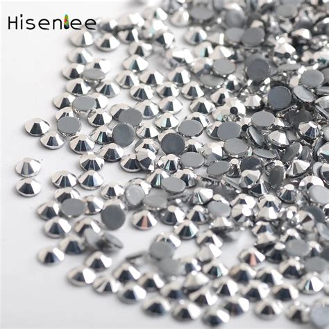 AAAA Mine Silver Sparkling Most Popular Flat Back Rhinestone Hotfix