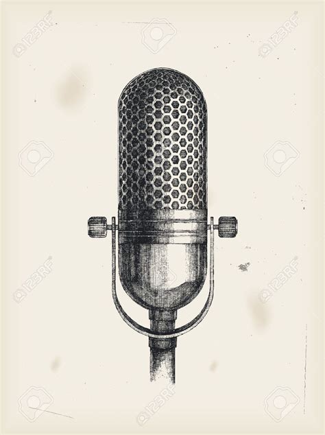 Microphone Drawing Microphone Tattoo Old Microphone