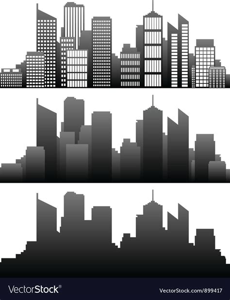 City skyline Royalty Free Vector Image - VectorStock