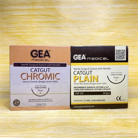 Jual GEA Catgut Chromic Catgut Plain Shopee Indonesia