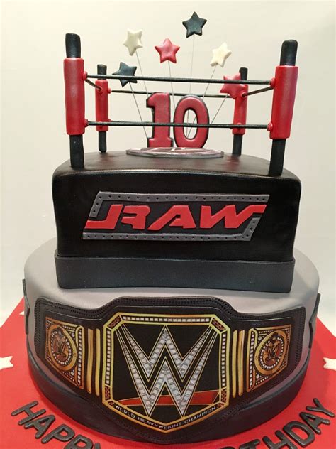 WWE Ring Cake With Belt Wwe Birthday Cakes Wwe Birthday Wwe