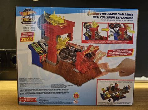 Hot Wheels Monster Trucks Arena Smasher Fire Crash Bayi Anak Mainan Baby Walker Di Carousell