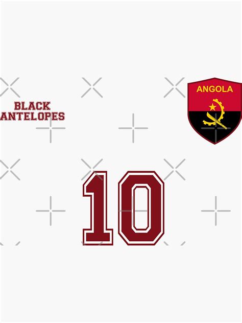 "Angola Football Team Soccer Retro Jersey Black Antelopes" Sticker for ...