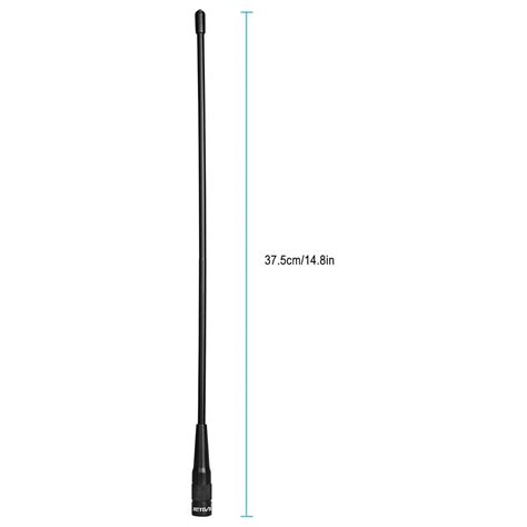 Retevis Two Way Radio 14 8 Inches SMA M Dual Band UHF VHF Antenna 10 Pack