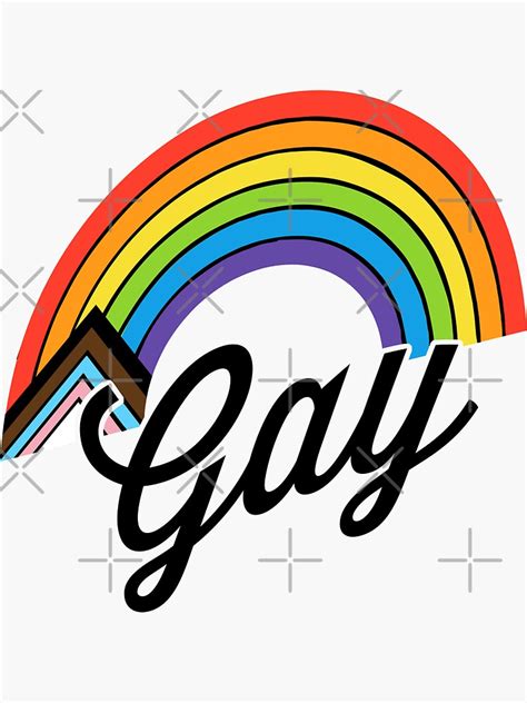 Gay LGBT Progress Pride Rainbow Flag Rally Pride Month Sticker For Sale By QueenOfPrint