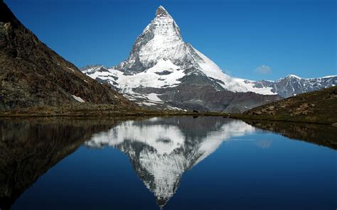 3840x2160 Resolution Matterhorn Mountains Snow Reflection Nature