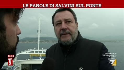 Ponte Sullo Stretto Intervista A Matteo Salvini Sul Traghetto Video