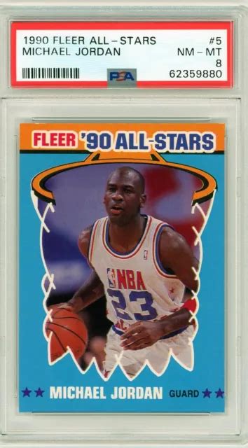 Fleer All Stars Michael Jordan Psa Nm Mt Bulls Mvp Hof Neuf