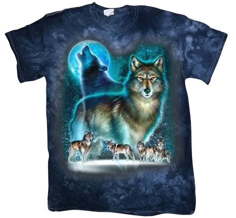 Tie Dye T-shirt Wolf Wolves Men's Graphic Tee - Walmart.com