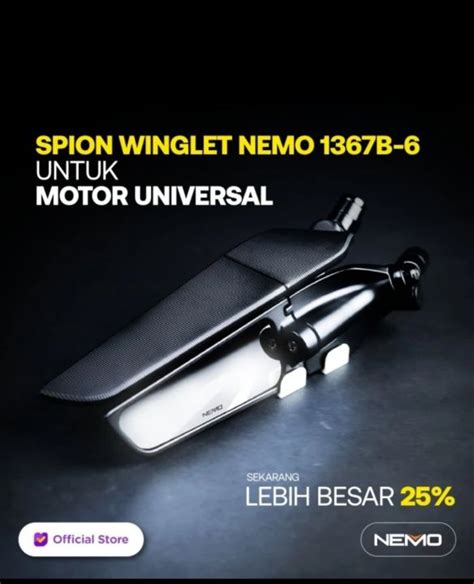 Spion Winglet Universal Kaca Cembung Model Rizoma Nemo Lazada Indonesia