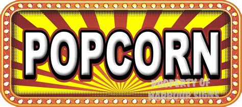 Popcorn Vinyl Lettering Decal