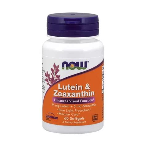 Купить NOW Lutein & Zeaxanthin (60 softgels) в Киеве от компании ...