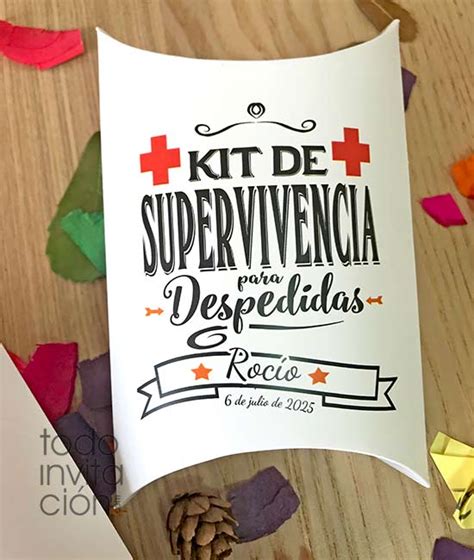 Caja Kit De Supervivencia Despedidas Pack Und