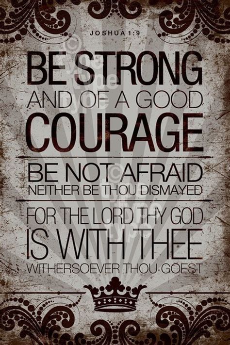 Joshua 19 Be Strong And Of A Good Courage 4x6 Print