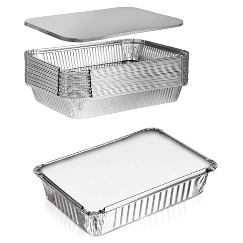 Contenedores De Aluminio Para Horno Con Tapa De Cart N Ml