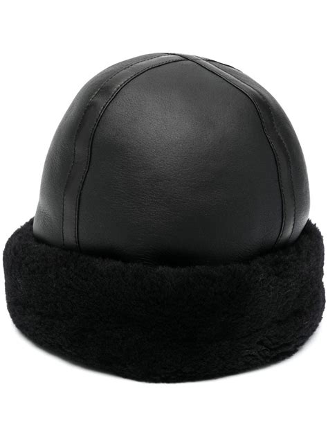 TOTEME Gorro Con Borrego Farfetch Napa Leather Leather Hats