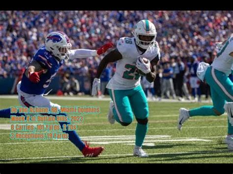 De Von Achane Week Every Run Target And Catch Miami Dolphins At