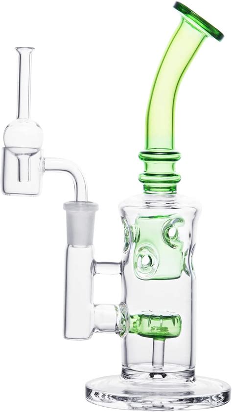 Glas Honeycomb Bong Rauchwasserpfeife Perc Wax Dab Rig Bubbler Mit