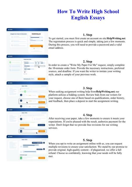 How To Write High School English Essays | PDF