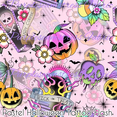 halloween tattoo flash