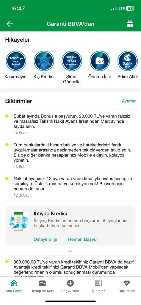 Garanti BBVA 20 Bin Tl 6 Taksitle Faizsiz Nakit Avans Şikayetvar