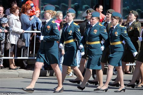 Company Day Parade In Nizhny Novgorod Woman Military Russian K