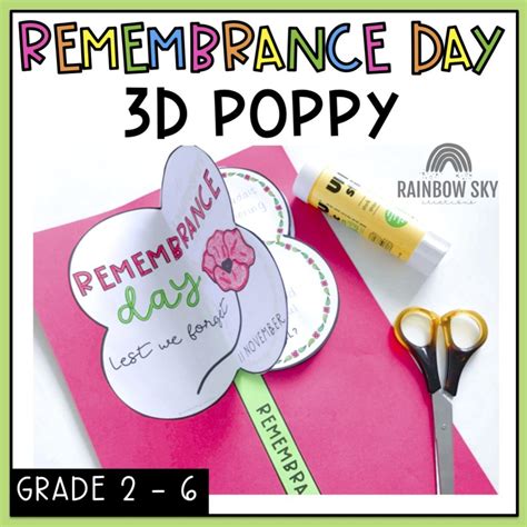 Remembrance Day 3D Poppy Craft