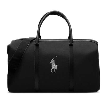 Polo Ralph Lauren Duffle Gym Carry On Weekender Travel Bag Black Nwt Ebay