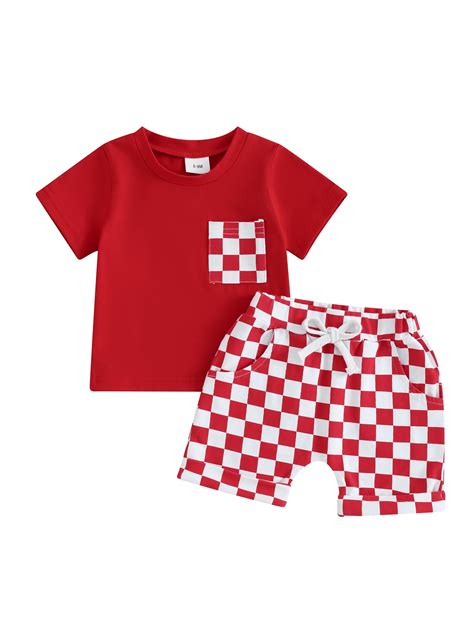 Qtinghua Infant Toddler Baby Girl Boy Summer Clothes Short Sleeve T