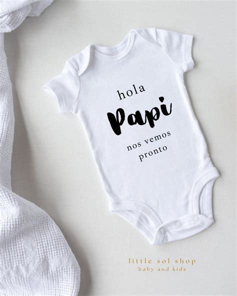 Hola Papi Nos Vemos Pronto Onesie Daddy Pregnancy Etsy