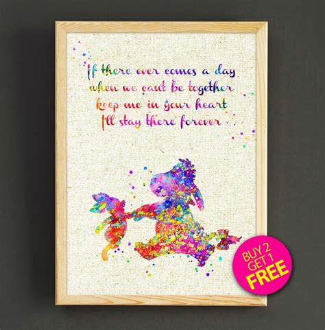 Eeyore and Piglet Quote Watercolor Art Print Winnie the Pooh