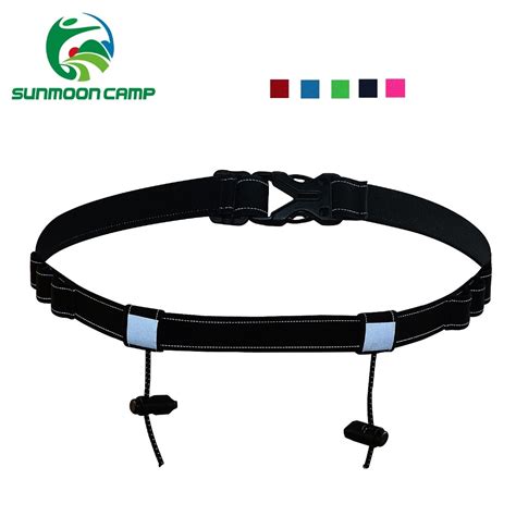 Unisex Reflective Running Race Number Belt Waist Pack Bib Holder Day