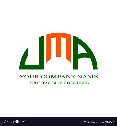 Uma letter logo creative design with graphic Vector Image